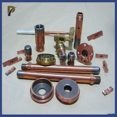 Parlak Bakır Tungsten Parçaları Bağlayıcı CuW Alaşımlı Bakır Tungsten Tüp Tungsten Bakır Elektrotlar Direnç Kaynağı